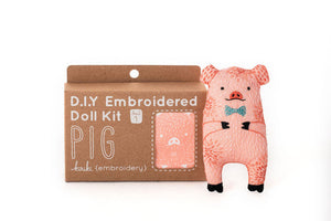 Kiriki Press - PIG - Embroidery Doll Kit - DIY Plushie Level 1