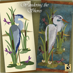 WANDERING SHORES - Wool Applique Pattern - Wall Hanging/Pillows