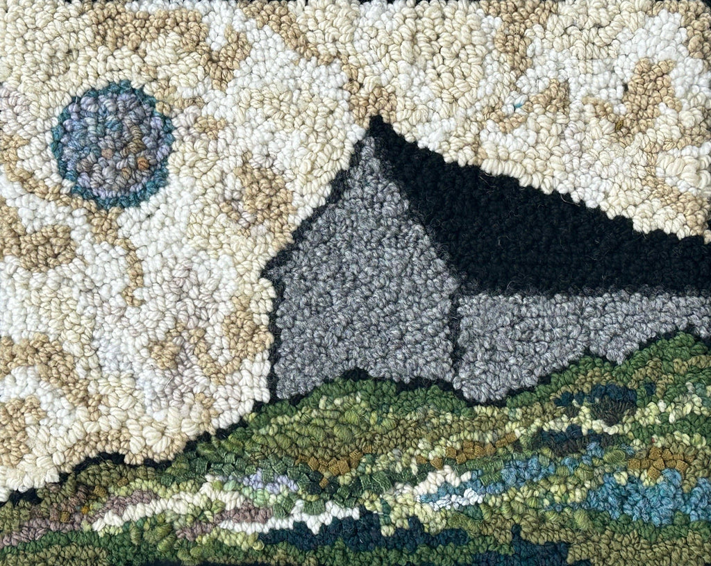 MOON OVER THE BARN - Rug Hooking Kit 11"X 14" (LINEN) - Deanne Fitzpatrick Design