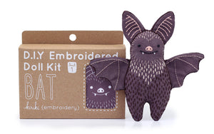 Kiriki Press - BAT - Embroidery Doll Kit - DIY Plushie Level 1