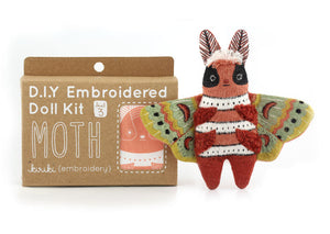 Kiriki Press - MOTH - Embroidery Doll Kit - DIY Plushie Level 3
