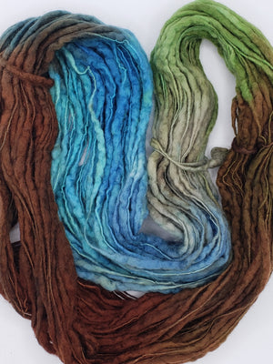 Slubby - FUNDY -  National Park Collection - Merino/Blue Face Leicester - Hand Dyed Textured Yarn Thick and Thin