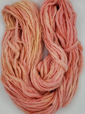 Slubby - PRAIRIE ROSE -  National Park Collection - Merino/Blue Face Leicester - Hand Dyed Textured Yarn Thick and Thin