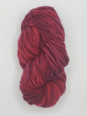 Slubby - SASKATOON BERRY -  National Park Collection - Merino/Blue Face Leicester - Hand Dyed Textured Yarn Thick and Thin