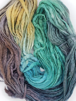 Slubby - TORNGAT -  National Park Collection - Merino/Blue Face Leicester - Hand Dyed Textured Yarn Thick and Thin