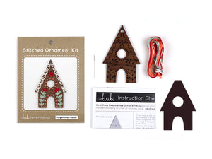 Kiriki Press - GINGERBREAD HOUSE - DIY Stitched Ornament Kit