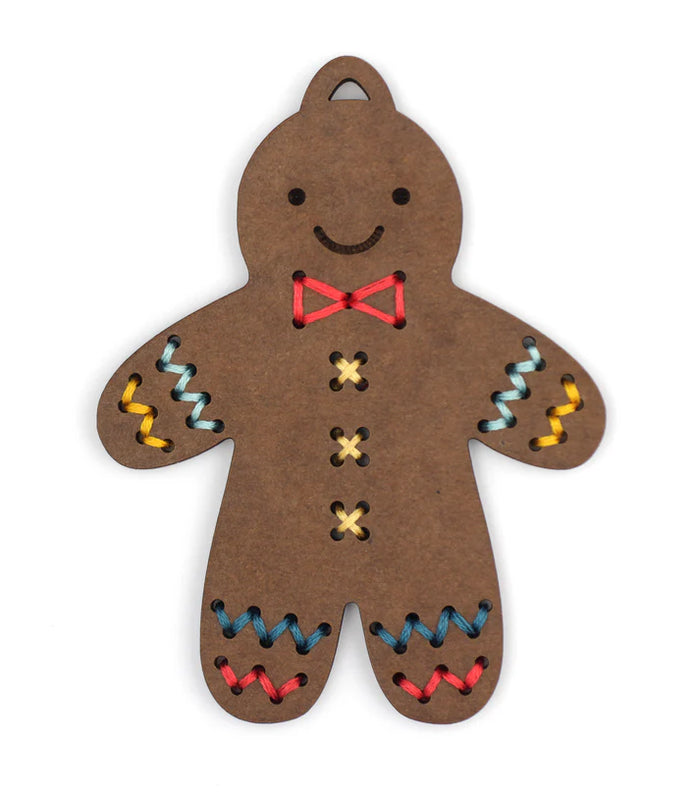 Kiriki Press - GINGERBREAD KID - DIY Stitched Ornament Kit