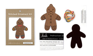 Kiriki Press - GINGERBREAD KID - DIY Stitched Ornament Kit