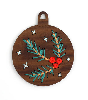 Kiriki Press - PINE BRANCH - DIY Stitched Ornament Kit