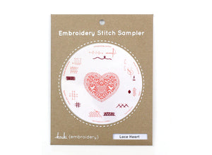 Kiriki Press - LACE HEART - Embroidery Sampler Kit - DIY  "COMING EARLY MARCH"