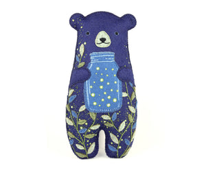 Kiriki Press - GLOWBEAR - Embroidery Doll Kit - DIY Plushie