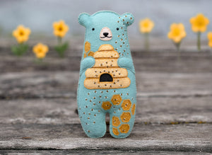 Kiriki Press - HONEYBEAR - Embroidery Doll Kit - DIY Plushie