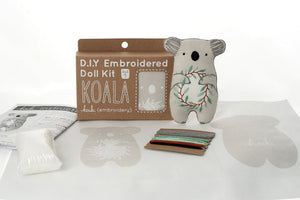 Kiriki Press - KOALA- Embroidery Doll Kit - DIY Plushie Level 1