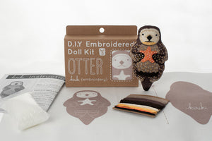Kiriki Press - OTTER - Embroidery Doll Kit - DIY Plushie Level 3