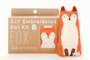 Kiriki Press - FOX - Embroidery Doll Kit - DIY Plushie Level 2