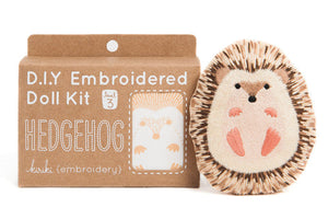 Kiriki Press - HEDGEHOG - Embroidery Doll Kit - DIY Plushie Level 3 - "COMING EARLY MARCH"