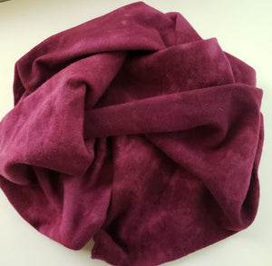 Hand Dyed Studio Cloth - MAJESTIC MAGENTA  - Shades of Violet Red -  Wool Fabric for Rug Hooking and Wool Applique - RSS188