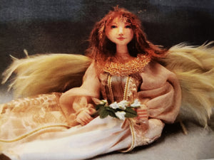 SEATED ANGEL - Paper Pattern for Cloth Art Doll by Judy Skeel