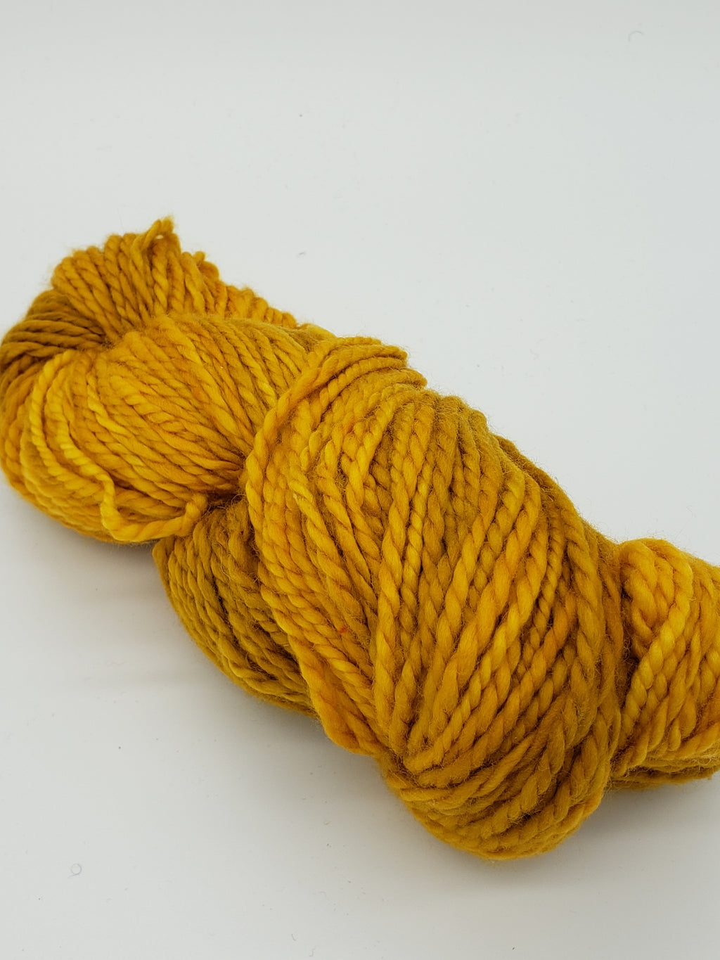GOLDEN OAK - LIL TWISTY 2 PLY -  Hand Dyed Shades of Gold, Yellow, Toffee Worsted Yarn for Rug Hooking - RSS218