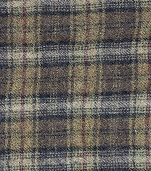 MOSS GREEN PLAID #289-6 - FAT QUARTER - Ready to use Wool Fabric for Rug Hooking or Wool Applique