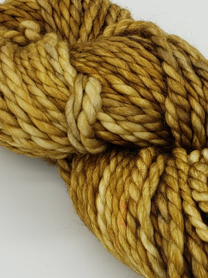 HAY BALE - BIG TWISTY 2 PLY -  Hand Dyed Shades of Yellow and Browns Chunky Yarn for Rug Hooking - RSS225