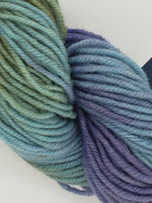 Wonder Woolen - NOVEMBER SKY -  Fleece Artist Hand Dyed Yarn - Shades of Blue