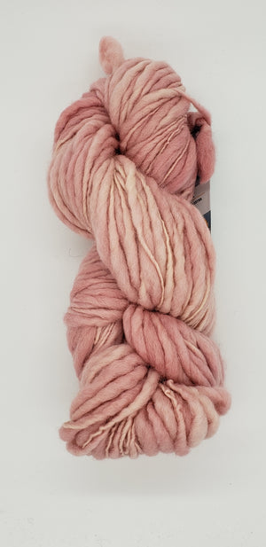 Slubby - ROSE -  Merino/Blue Face Leicester - Hand Dyed Textured Yarn Thick and Thin  - Variegated Shades