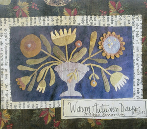 WARM AUTUMN DAYS - Wool Applique Pattern - Maggie Bonanomi