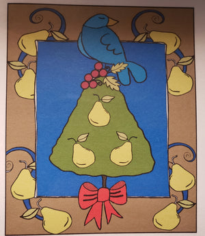 Partridge in a Pear Tree - Rug Hooking Paper Pattern - Shelly Atkinson