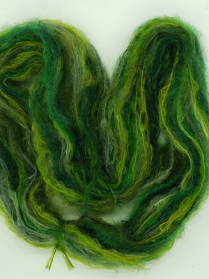 Mohair - FOREST - Hand Dyed Yarn - OOAK - Mohair/Wool