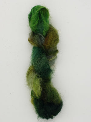 Mohair - FOREST - Hand Dyed Yarn - OOAK - Mohair/Wool
