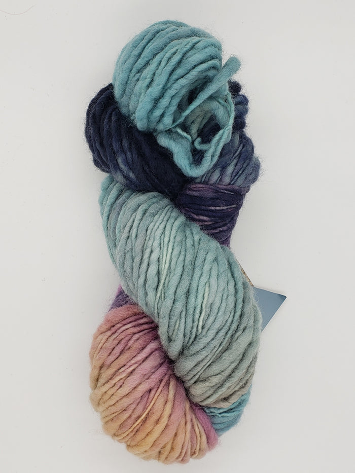 Slubby - FLORA -  Merino/Blue Face Leicester - Hand Dyed Textured Yarn Thick and Thin  -  Variegated Shades
