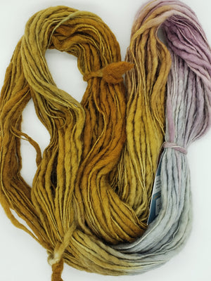 Slubby - BRONZE -  Merino/Blue Face Leicester - Hand Dyed Textured Yarn Thick and Thin  -  Variegated Shades