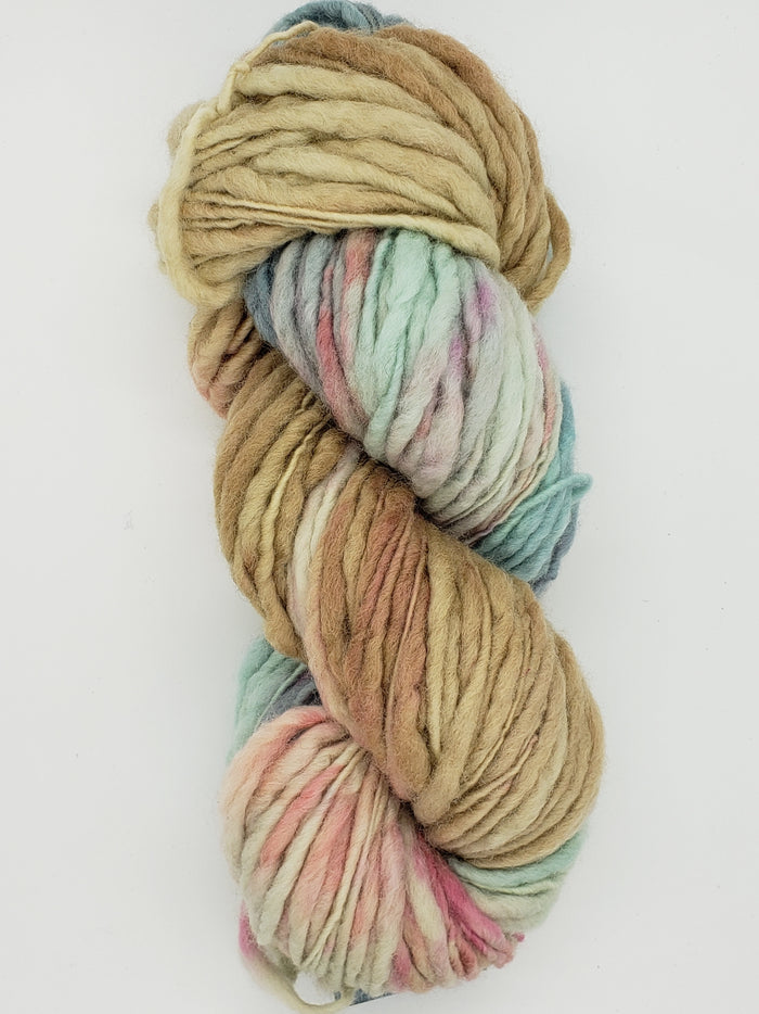 Slubby - ECHO BEACH -  Merino/Blue Face Leicester - Hand Dyed Textured Yarn Thick and Thin  -  Variegated Shades