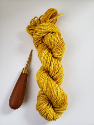 SUNNY YELLOW Hand Dyed Yarn- 100% Wool DK Weight -  1 oz/30gr