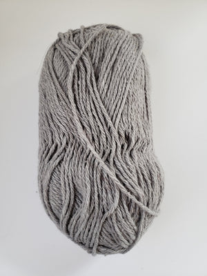 GREY  Yarn - Recycled Wool and Cotton Worsted Yarn 2.7oz/80gr