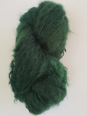 Mohair - EVERGREEN - Hand Dyed Yarn - Mohair/Wool