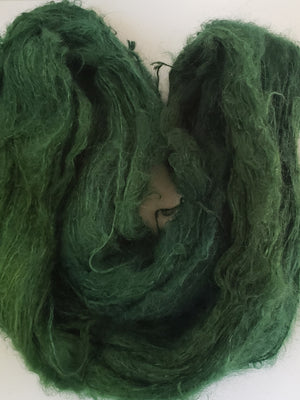 Mohair - EVERGREEN - Hand Dyed Yarn - Mohair/Wool