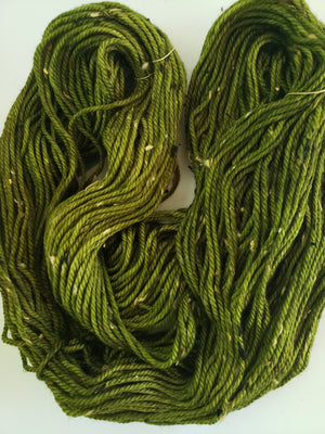 Thicket Tweedy - PINE- Aran Hand Dyed Yarn