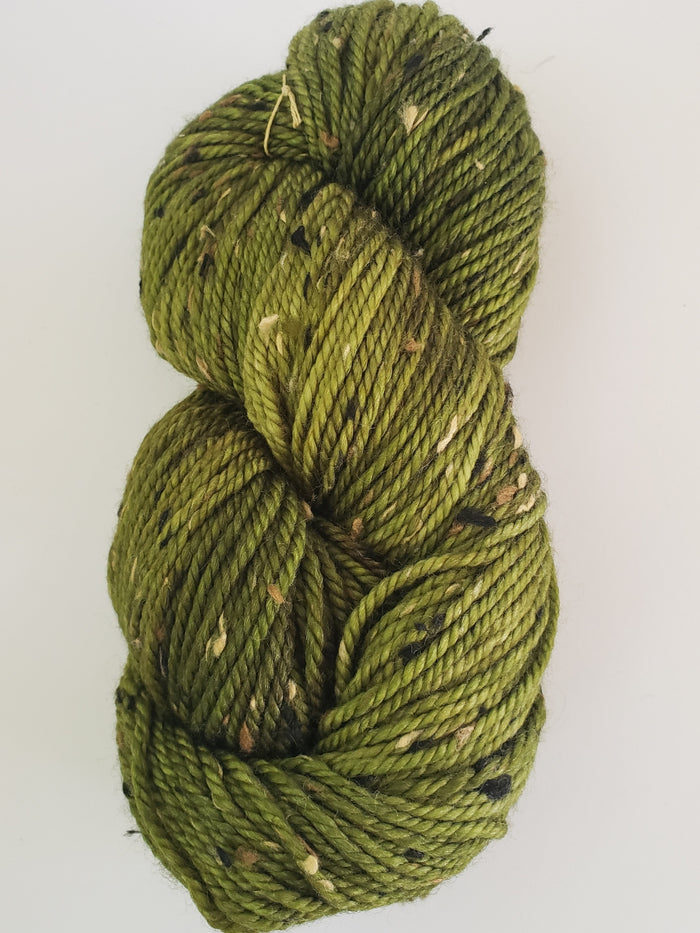 Thicket Tweedy - PINE- Aran Hand Dyed Yarn