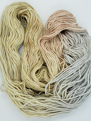 Woolie Silk - IVORY - Hand Dyed Yarn 3.5 ounces/100g