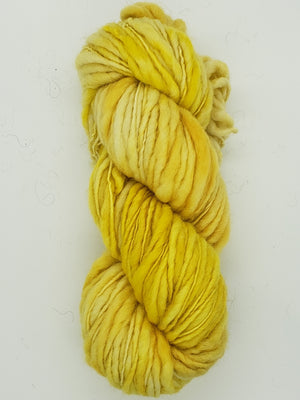 Slubby - BUTTERCUP -  Merino/Blue Face Leicester - Hand Dyed Textured Yarn Thick and Thin  - Shades of Yellow