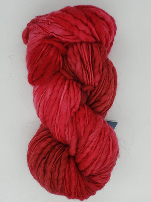 Slubby - BERRY -  Merino/Blue Face Leicester - Hand Dyed Textured Yarn Thick and Thin  - Variegate Shades
