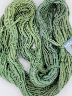 Slubby - WASABI -  Merino/Blue Face Leicester - Hand Dyed Textured Yarn Thick and Thin  -  Variegated Shades