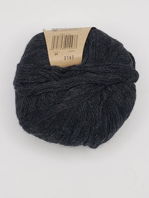 PITCH BLACK Merino Wool Yarn - Light Worsted Weight