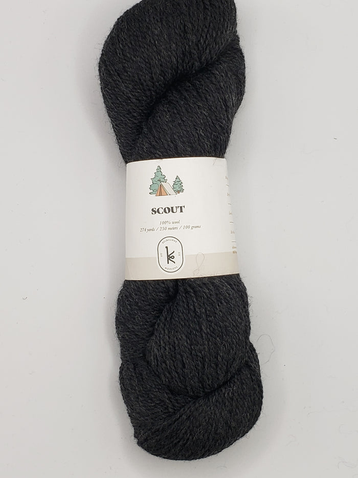 CHARCOAL HEATHER  Wool Yarn - Light Worsted Weight