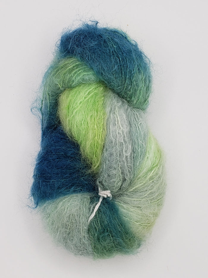 Mohair - SPRING BRIGHTS - OOAK Hand Dyed Yarn - Mohair/Wool