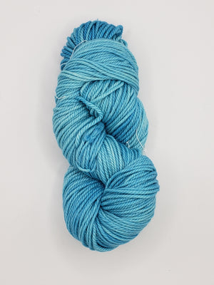 Back Country - SUMMER SKY - OOAK Hand Dyed Chunky Yarn 4 ounces/115g