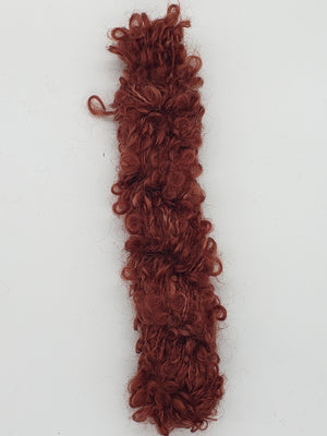 Mohair Loopy Locks - CINNABAR - 5345 Hand Dyed Boucle Yarn B1