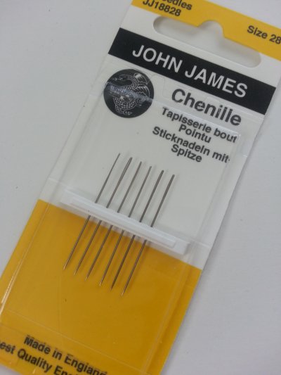 John James Chenille Needles #28 for Wool Applique